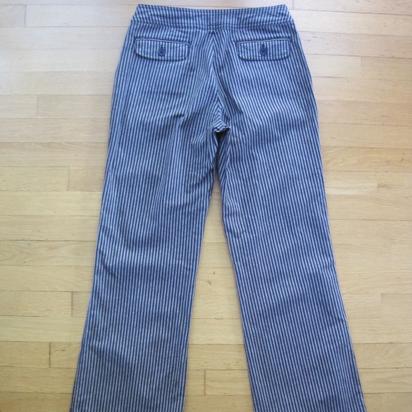 Boden Blue & White Striped Button Up The Southhampton Sailor Jean Size 10 R - Picture 4 of 10